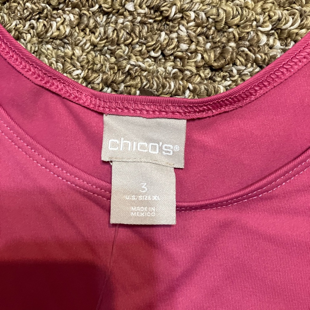 Chico's Vibrant Pink Tank Top NWT - Picture 4 of 4